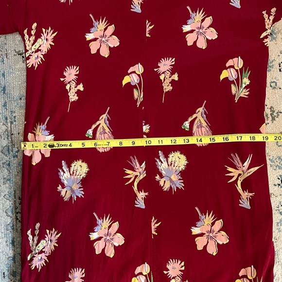 Madewell Red Tropical Print Floral Dress Medium - Picture 8 of 15